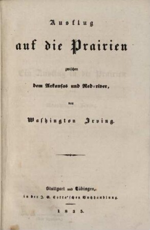 Ausflug auf die Prairien zwischen dem Arkansas und Red-river