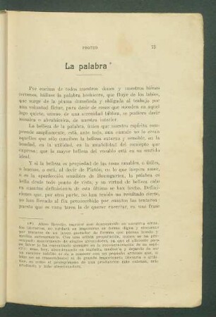 La palabra