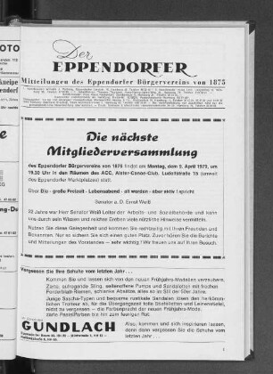 Die nächsten Mitgliederversammlung