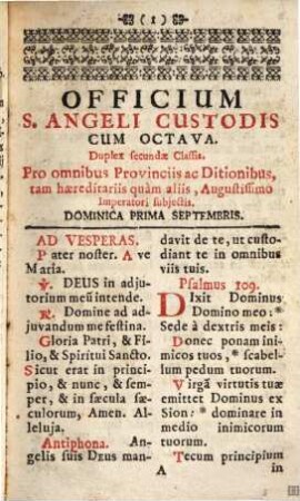 Officium Sancti Angeli Custodis