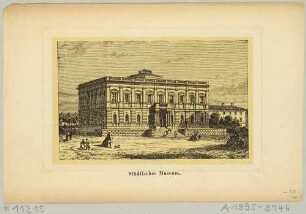 Das Bildermuseum auf der Südseite des Augustusplatz in Leipzig im Erbauungszustand (1858-1880)
