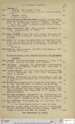 Zeitschriften und Sammelwerke (Nr. 10690 - 10847)