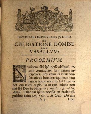 Diss. iur. inaug. de obligatione domini erga vasallum