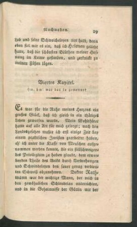 Viertes Kapitel. Hm, hm! war das so gemeynt?