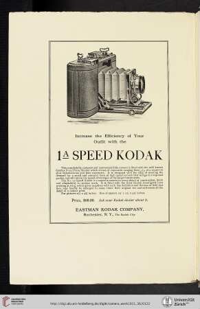 Eastman Kodak Company [1A Speed Kodak Camera]