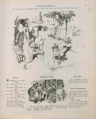 "Kindliche Auffassung"; "Unnöthige Sorge"