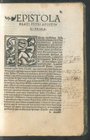 Epistola Beati Petri Apostoli Prima.