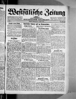 Westfälische Zeitung : Bielefelder Tageblatt