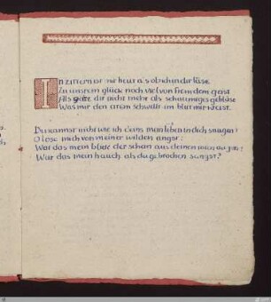 In zittern ist mir heut als ob ich in dir läse (Sang und Gegensang, Sang) : [SW VI/VII: H14]; [SW VI/VII, S. 71/213]