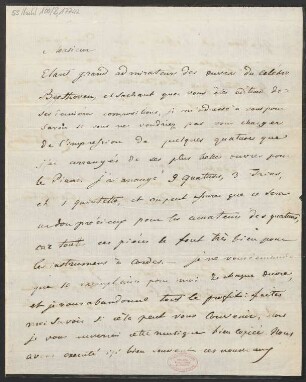 Brief an B. Schott's Söhne : 03.1826