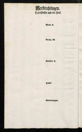 H2v-I2v, Closter und Fleck Herbrechtingen, Closter Herren-Alb