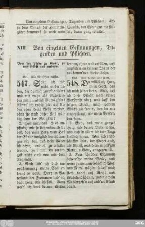XIII. Von einzelnen Gesinnungen, Tugenden und Pflichten.