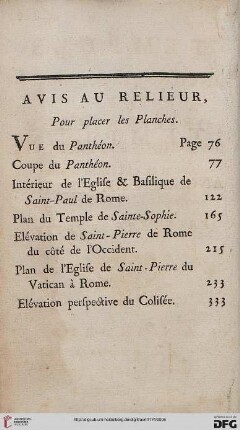Avis au relieur