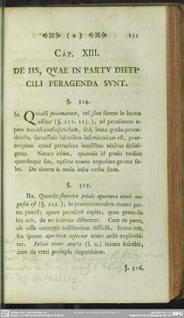 Cap. XIII. De Iis, Quae In Partu Difficili Peragenda Sunt