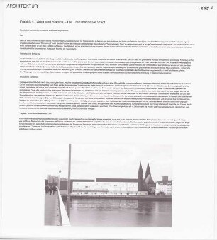 Informations- und Begegnungszentrum an der Stadtbrücke, Frankfurt/Oder Schinkelwettbewerb 2006: Erläuterungen, perspektivische Ansicht (Modellsimulation)