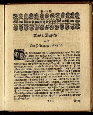 Das I. Capittel. Von Der Pfändung insgemein.