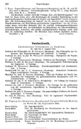 256, VI. Vereinschronik