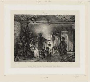 Intérieur d’une baraque de Charbonniers Francs-Comtois