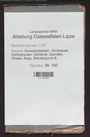 Besetzung der Küsterstelle