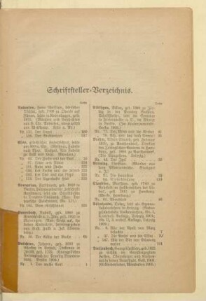 Schriftsteller-Verzeichnis