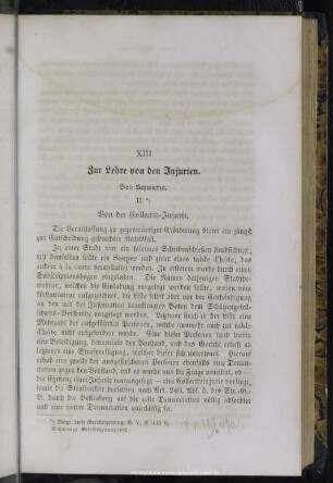 XIII. Zur Lehre von den Injurien