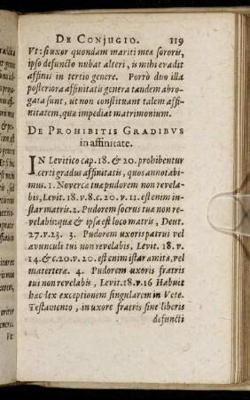 De Prohibitis Gradibus in affinitate.
