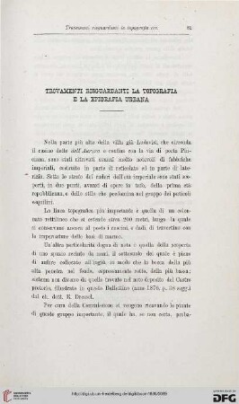 14: Trovamenti risguardanti la topografia e la epigrafia urbana, [2]