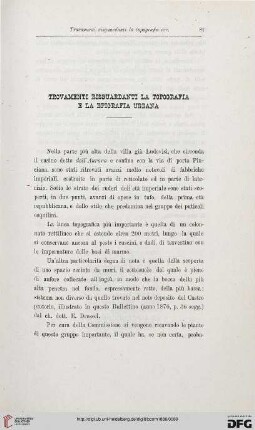 14: Trovamenti risguardanti la topografia e la epigrafia urbana, [2]