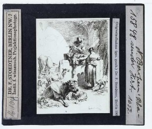 Berchem, The Piping Shepherd (Druckgrafik, Bartsch V..259.8) (Expl. Cleveland MoA 1925.71)