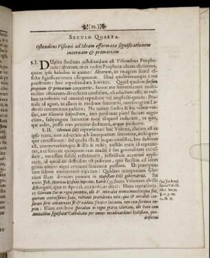 Sectio Quarta. Ostendens Visionis ad Ideam efformatæ significationem internam & primariam.