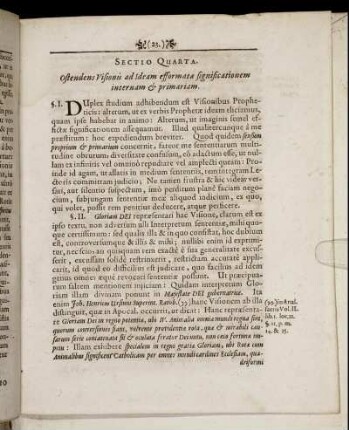 Sectio Quarta. Ostendens Visionis ad Ideam efformatæ significationem internam & primariam.