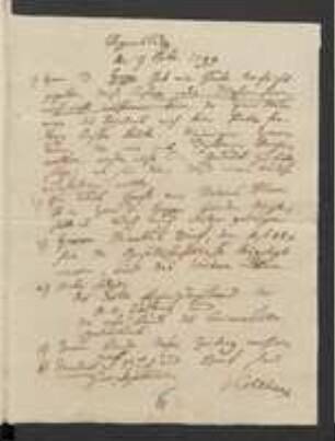 Brief von Johann Jacob Kohlhaas