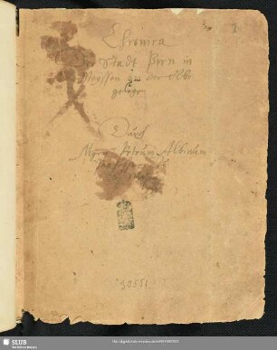 Chronica der Stadt Pirn in Meyssen an der Elbe gelegen
