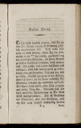 Erster Brief. - Fünfter Brief.