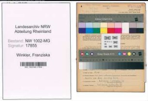 Entnazifizierung Franziska Winkler , geb. 28.02.1912 ()