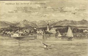 Starnberger See: Seeshaupt mit Karwendel-Gebirge.