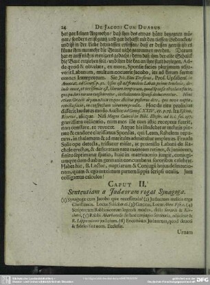 Caput II. Sententiam a Judaeorum rogat Synagoga