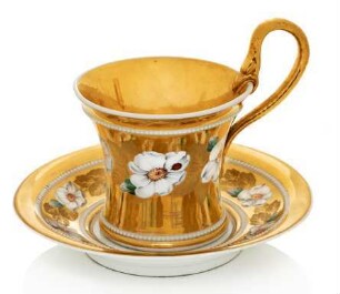 Tasse mit Blütenfries
