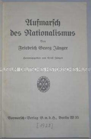 Nationalrevolutionäres Manifest von Friedrich Georg Jünger