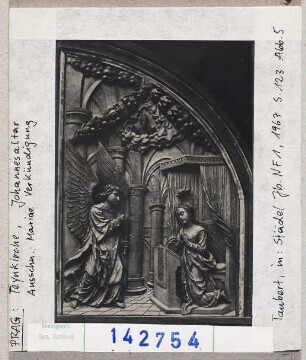 Prag: Teynkirche, Johannesaltar, Detail: Mariä Verkündigung