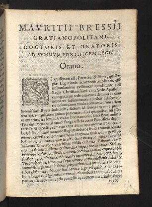 Oratio.