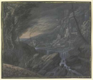 Berglandschaft mit Schlössern
