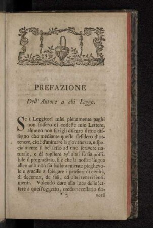 Prefazione Dell' Autore a chi Legge.