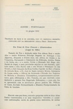 XX Algeri - Portogallo 14 giugno 1813