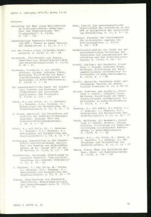 Register für den 4. Jahrgang 1971/72, Hefte 13-16