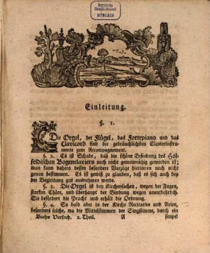 Carl Philipp Emanuel Bachs Versuch über die wahre Art das Clavier zu spielen, 2. Zweyter Theil, in welchem die Lehre von dem Accompagnement und der freyen Fantasie abgehandelt wird