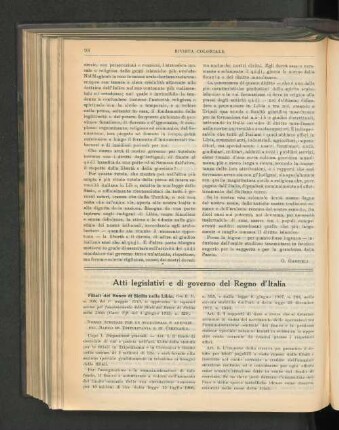 Atti legislativi e di governo del Regno d'Italia.