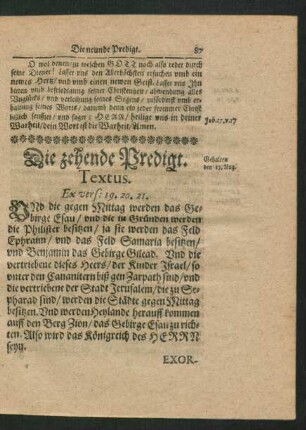 Die zehende Predigt.