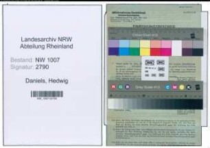 Entnazifizierung Hedwig Daniels , geb. 24.07.1888 ()