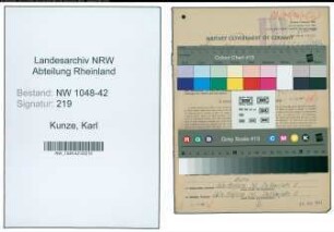 Entnazifizierung Karl Kunze , geb. 18.09.1886 (Lagerist)